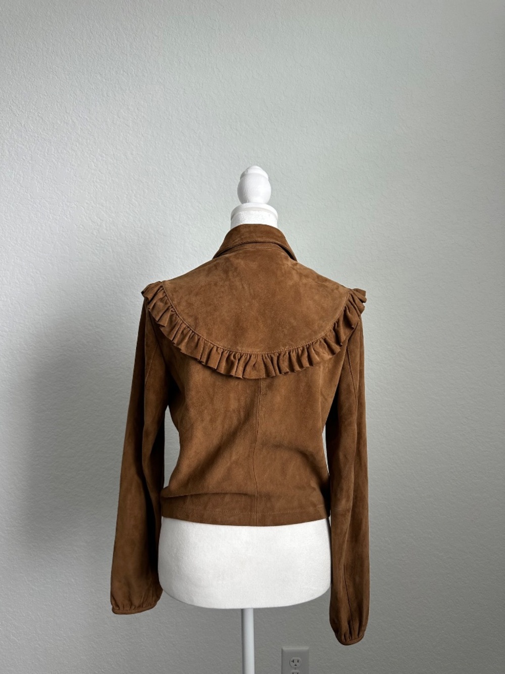 Maje Suede Ruffle Jacket - Picture 4 of 4